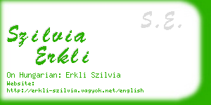 szilvia erkli business card